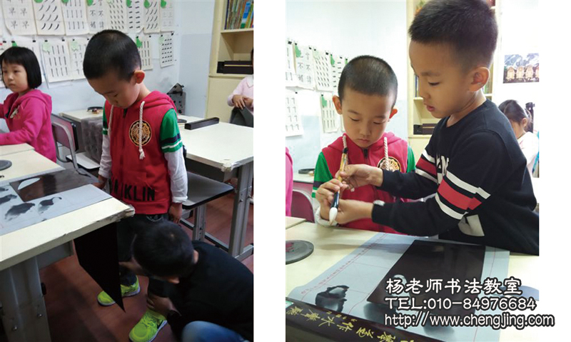 劉學長是一位熱心助人的好同學，今天新同學第一次上課，學長積極主動教新同學書寫的站姿及握筆姿勢，在學長的溫暖相助下，頓時消除了新同學的緊張感，對書寫規矩更清楚了。