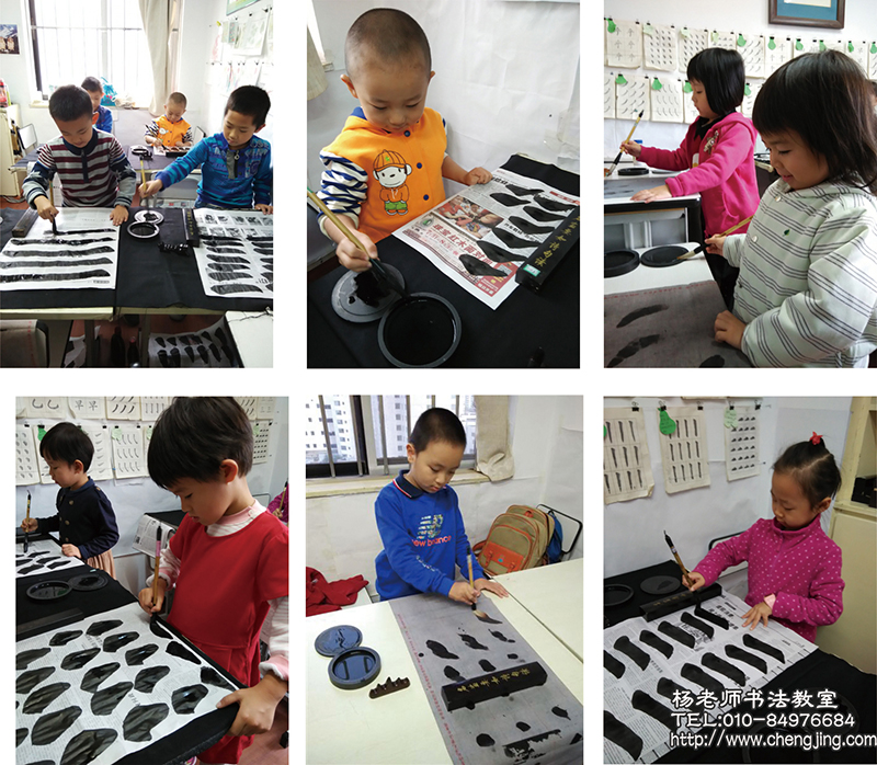  同學們寫得多么專注啊，一個個筆畫排列整齊，對學習資源也很珍惜，即便練習紙剩下一點邊角空間，也不忘補上一行。