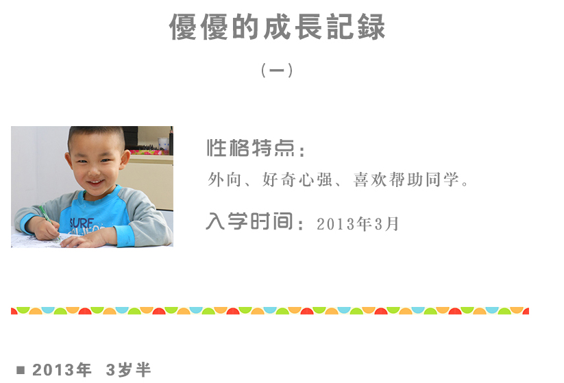 優(yōu)優(yōu)的成長(zhǎng)記錄