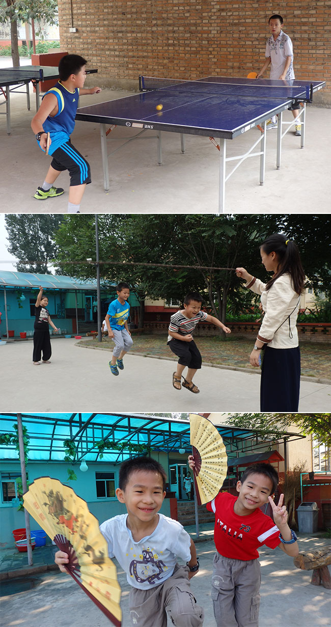 休息時間，可以選擇各種文體活動，充分讓我們的身心放松