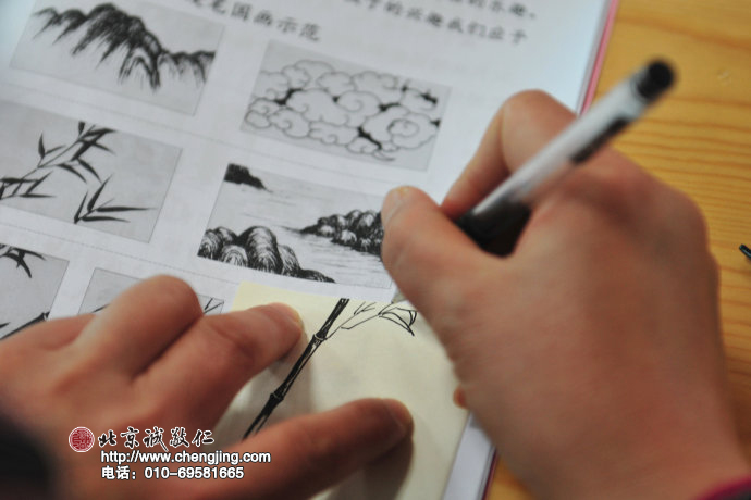 配圖：硬筆繪畫是心靈對(duì)景物的描繪                  