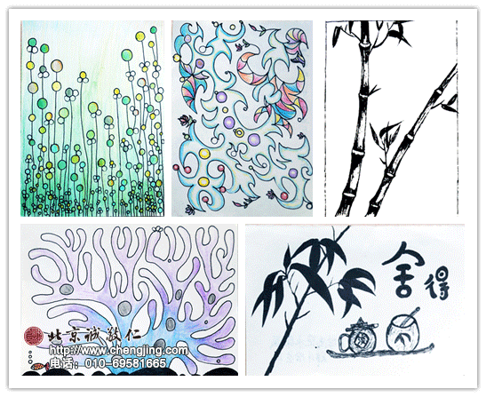 學員們的第一張畫作。有好的方法，您也可以成為「藝術家」